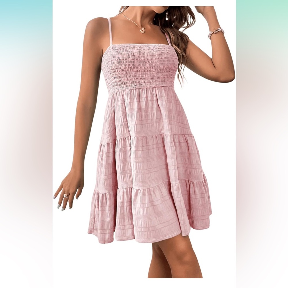 Elegant Pink Sleeveless Dress